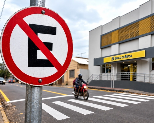 Prefeitura de Poconé orienta restrição de estacionamento na frente da Rua Campos Sales